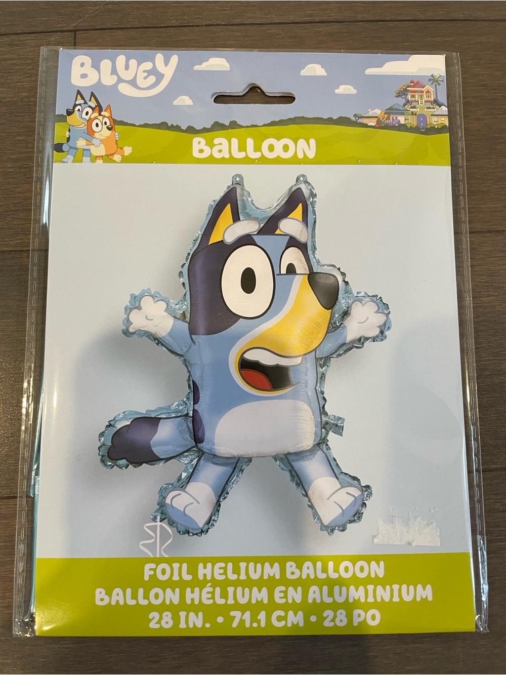 Bluey foil dog balloon